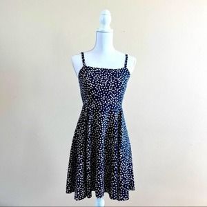 Gap Floral Mini Sundress Dress Navy Blue White Size Medium